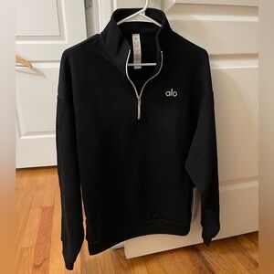 ALO Yoga Men's Black Zip-Up Sweater